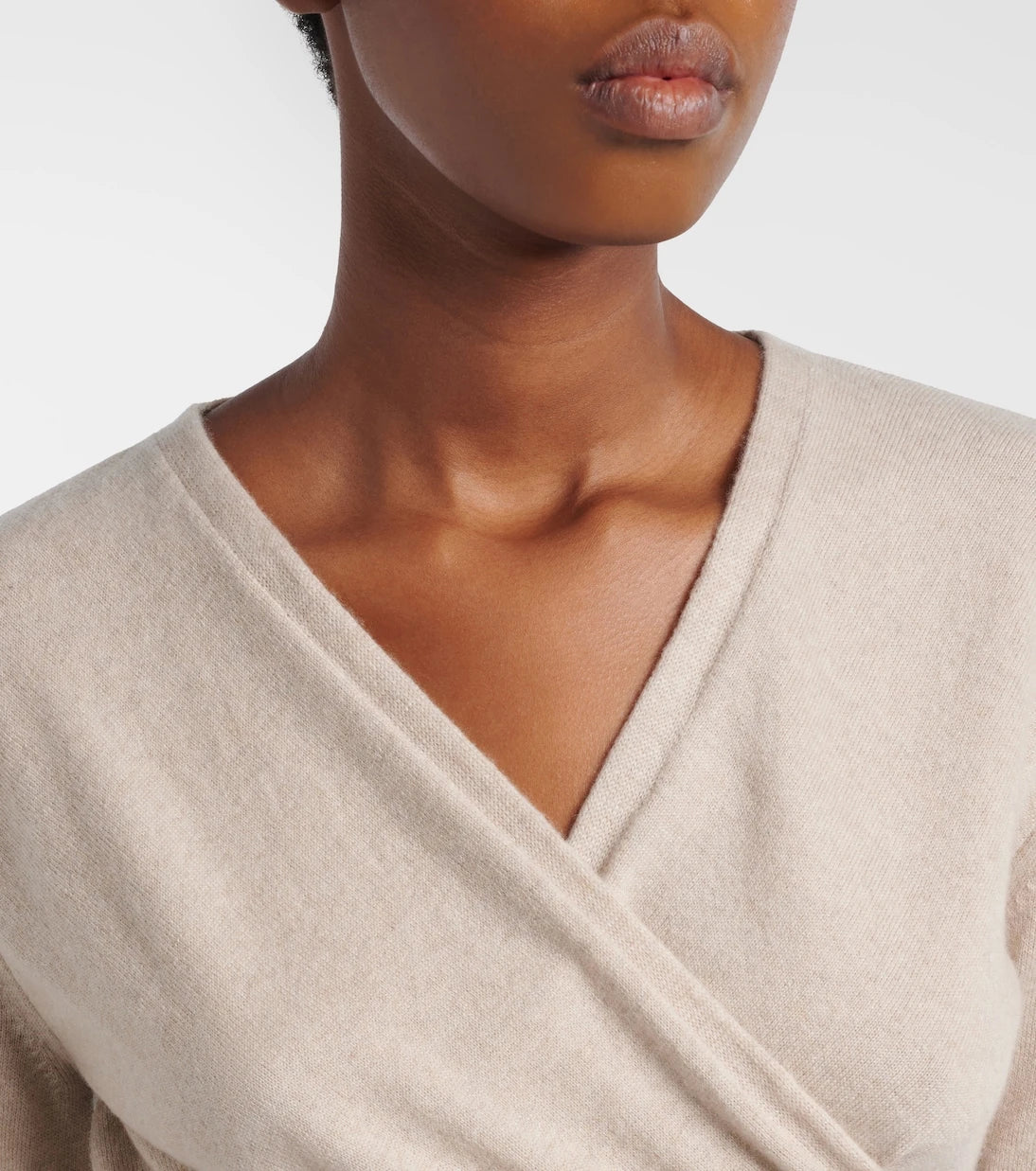 Alaïa - Cashmere and wool-blend wrap top