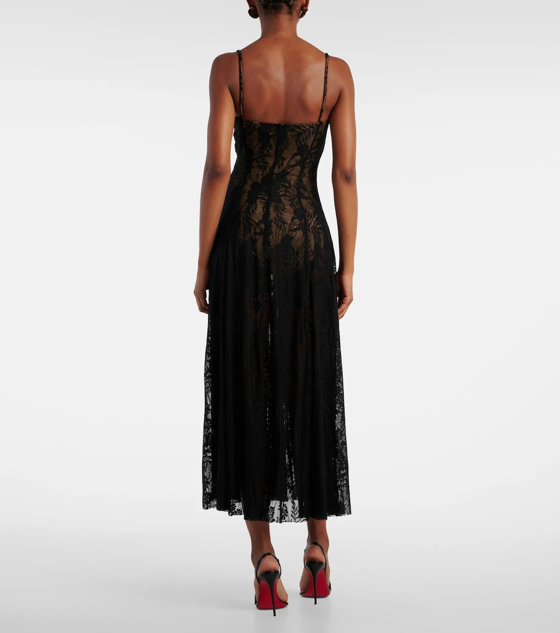 Norma Kamali - Floral lace slip dress
