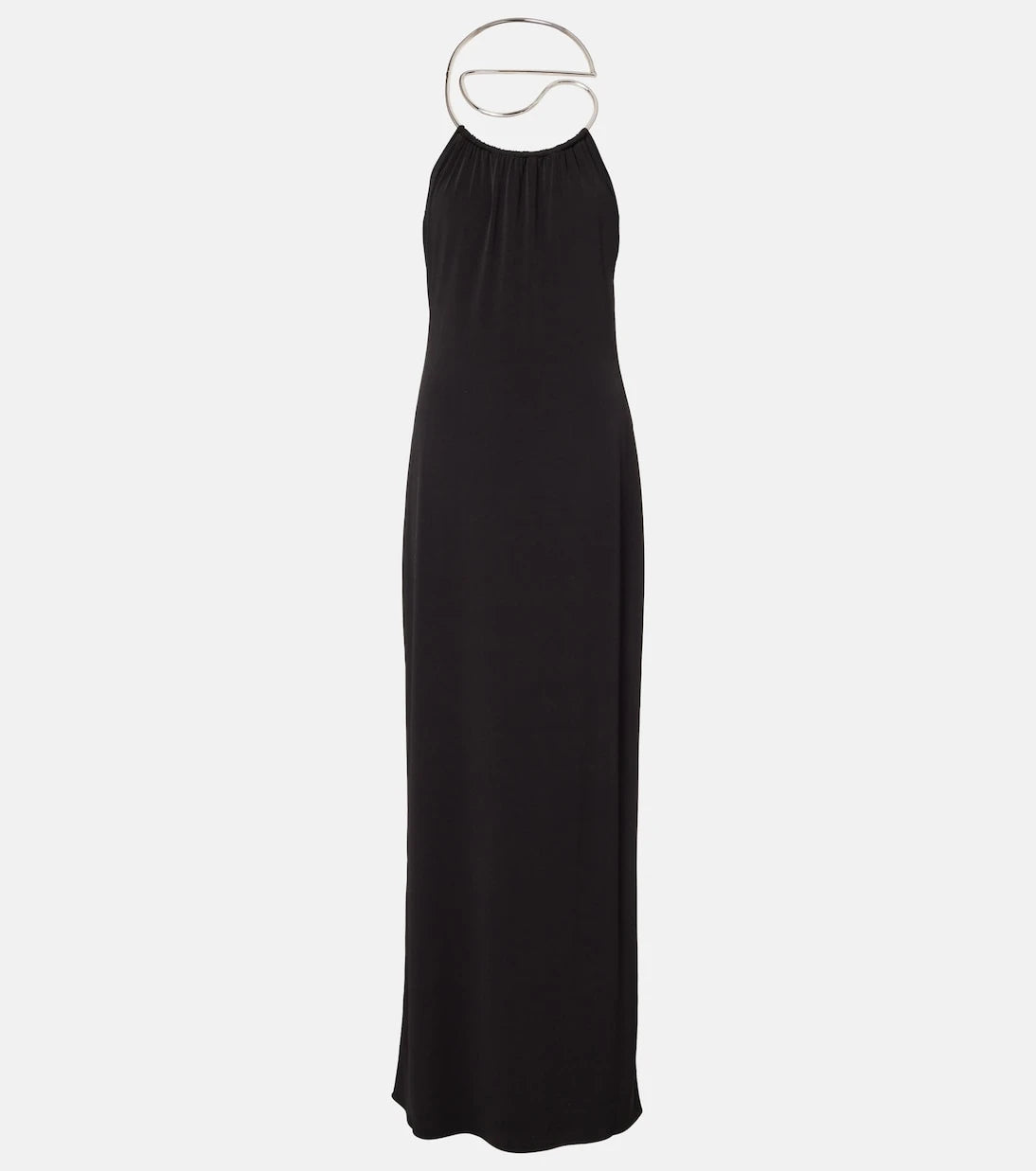 Coperni - Logo Necklace embellished halterneck gown