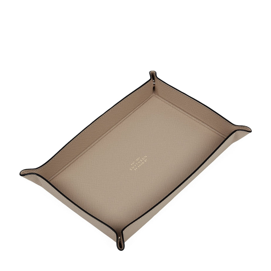 Small Panama Leather Rectangular Trinket Tray