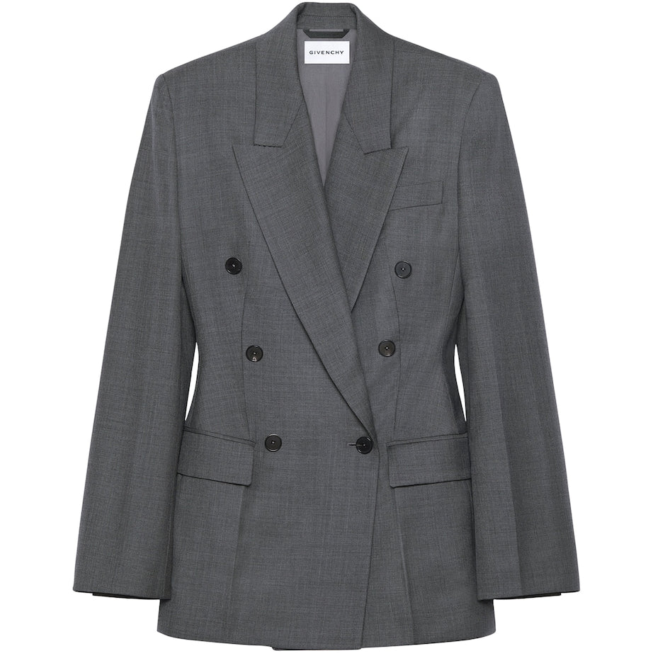 Givenchy Grey Wool Double-Breasted Jacket