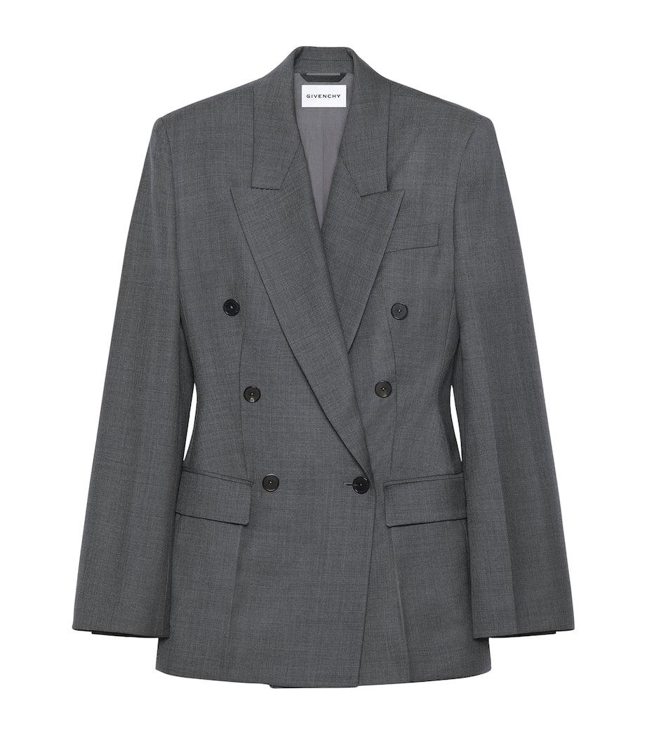 Givenchy Grey Wool Double-Breasted Jacket