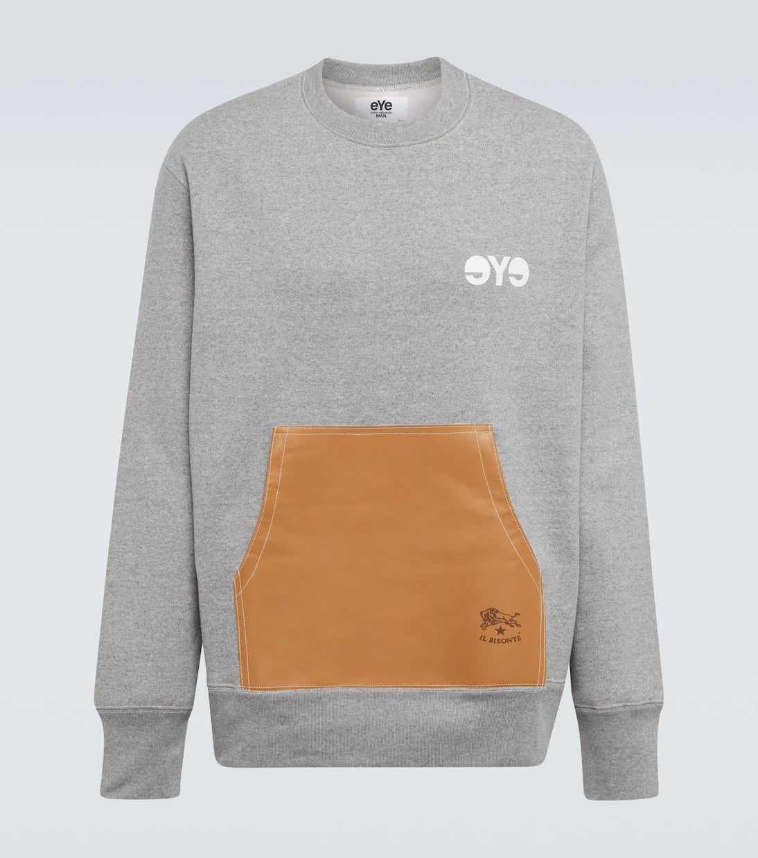 Junya Watanabe - Leather-trimmed sweatshirt