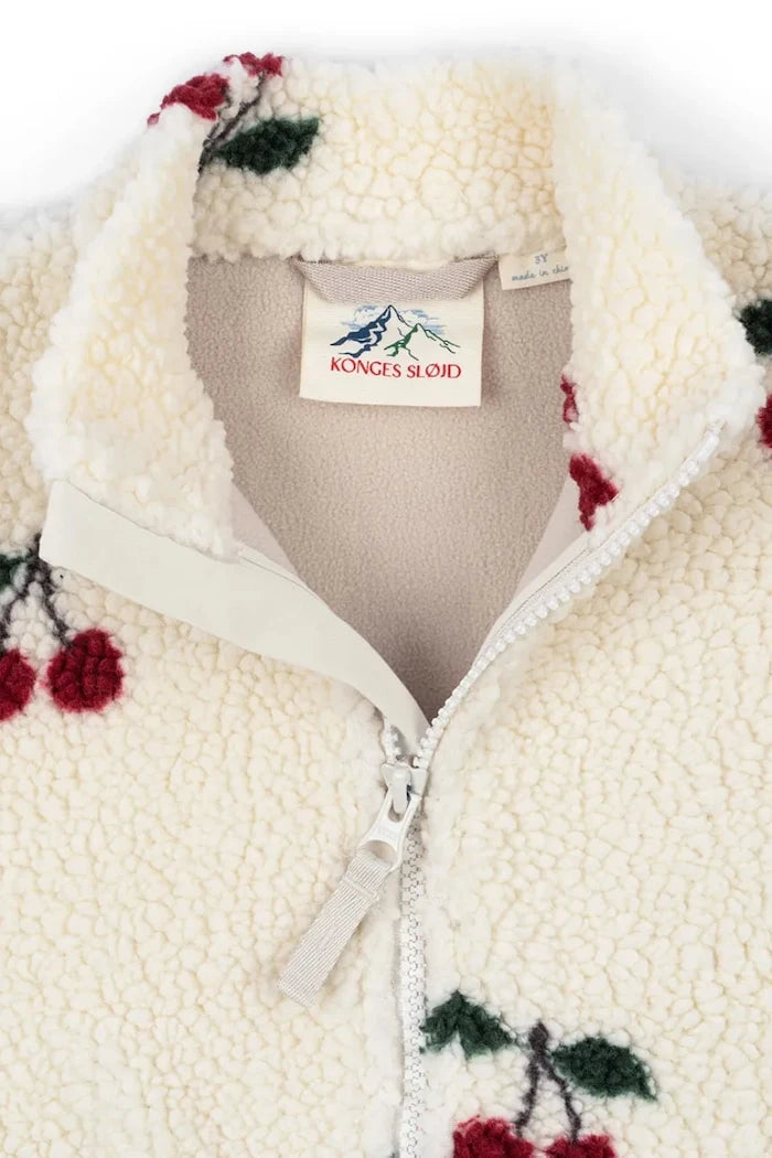 Konges Sløjd Çocuk Polar JODY TEDDY JACKET GRS