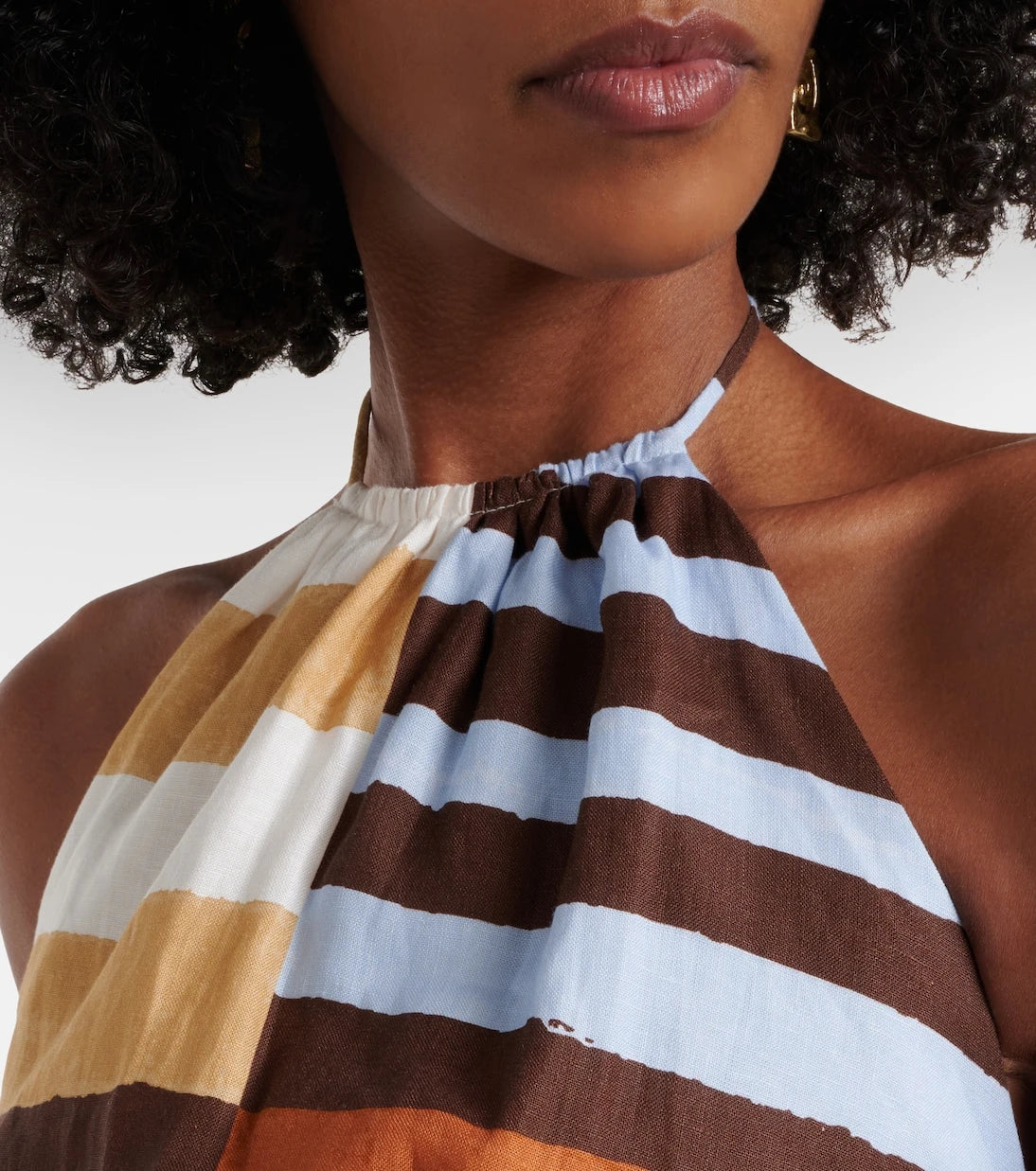 Cala de la Cruz - Lodi striped linen crop top