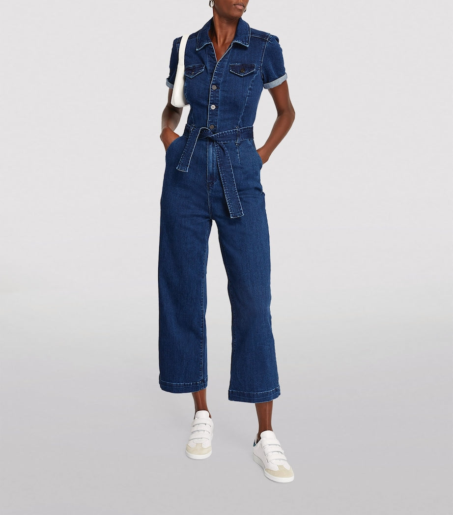 Pink Denim Anessa Utility Jumpsuit