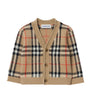 Burberry Kids Wool-Cashmere Check Cardigan