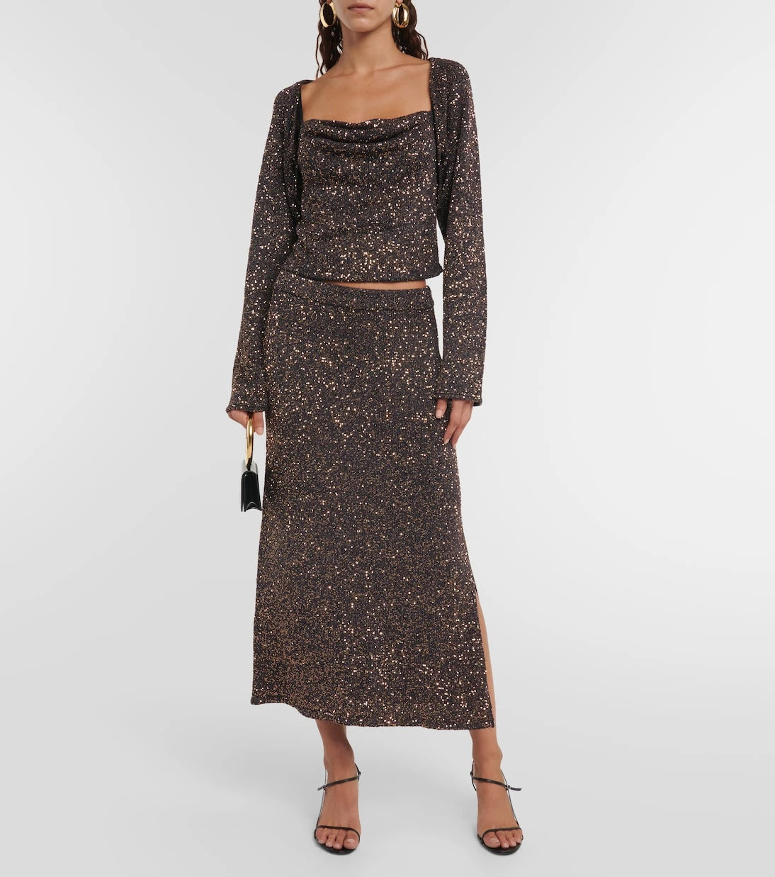 Altuzarra - Diaplo metallic knit crop top