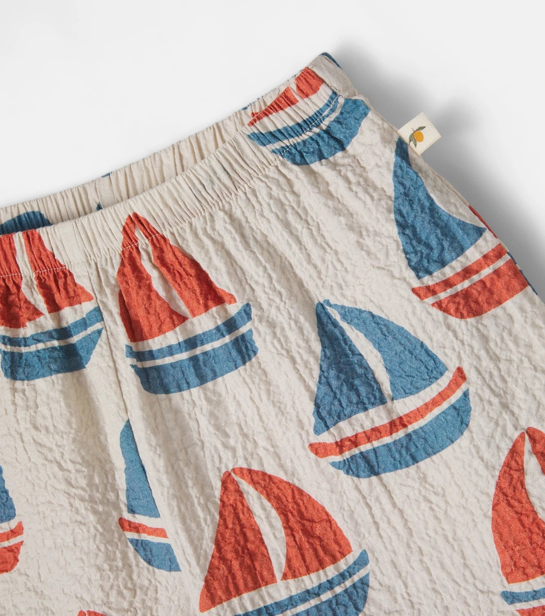 Konges Sløjd - Elliot printed cotton seersucker shorts