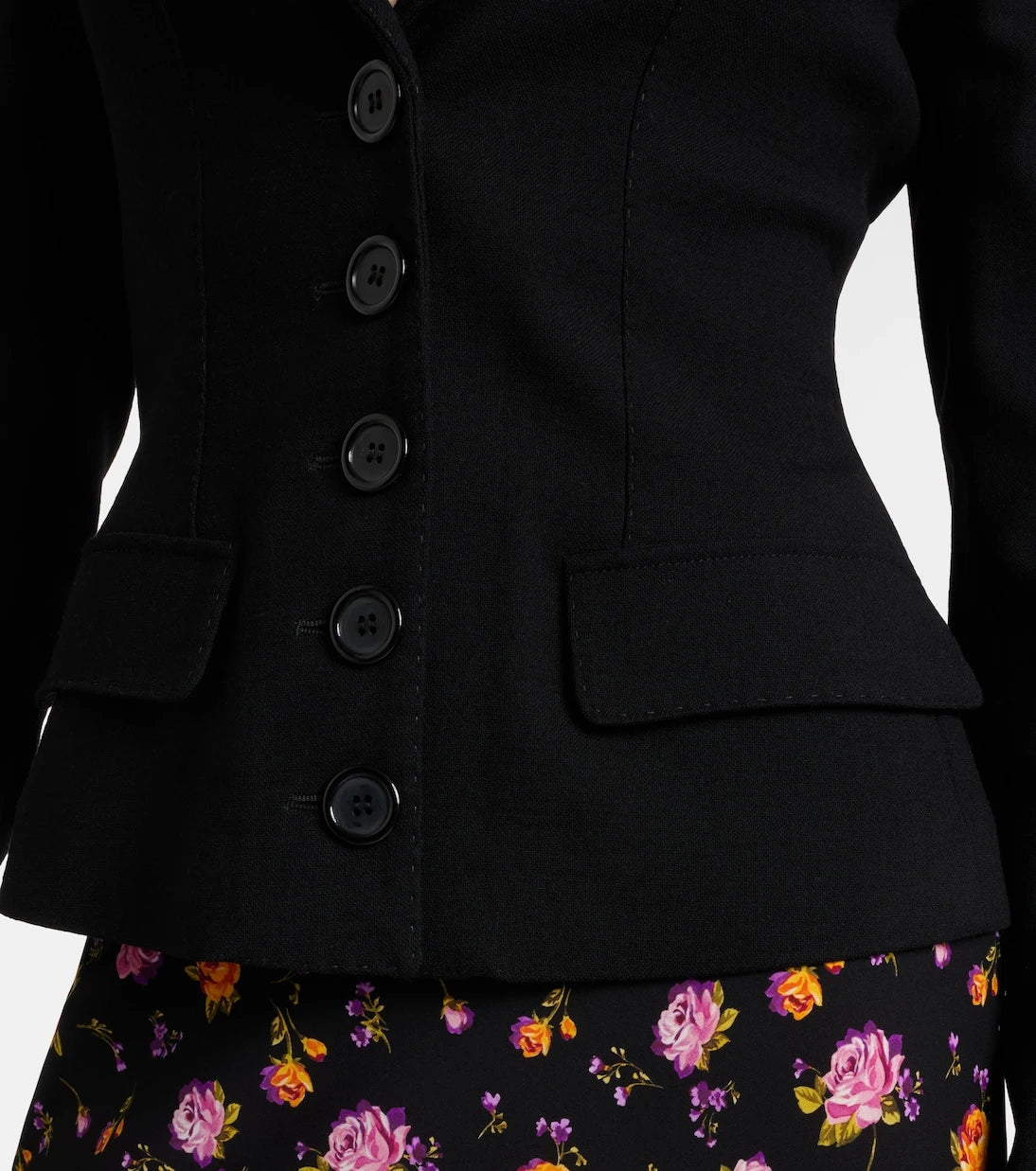 Dolce&Gabbana - جاكيت من قماش الكانفاس المخلوط بالصوف