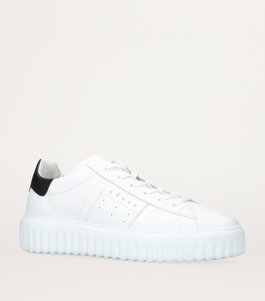 Leather H-Stripes Sneakers WHITE