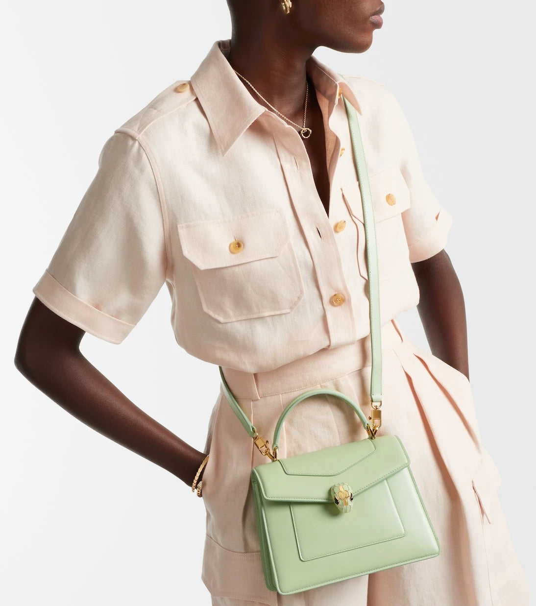 Bvlgari - Serpenti Forever Small leather top-handle bag