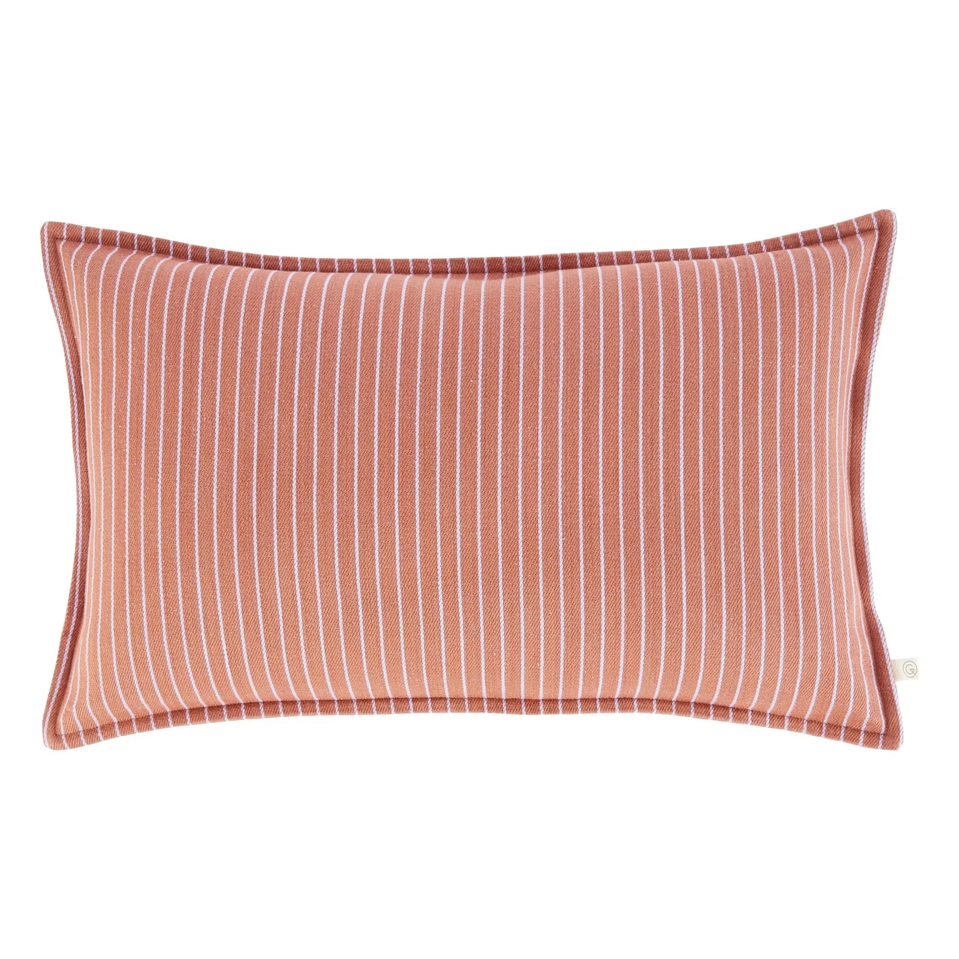 Gabrielle Paris - Lilac stripe cushion cover | Pink