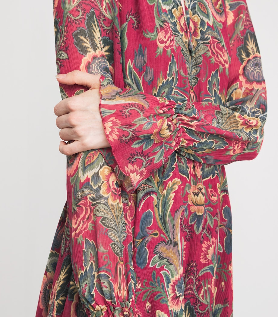 Multi Ruffle Floral Mini Dress