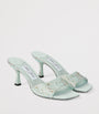 Jimmy Choo Turquoise Skye 70 Leather Embellished Mules