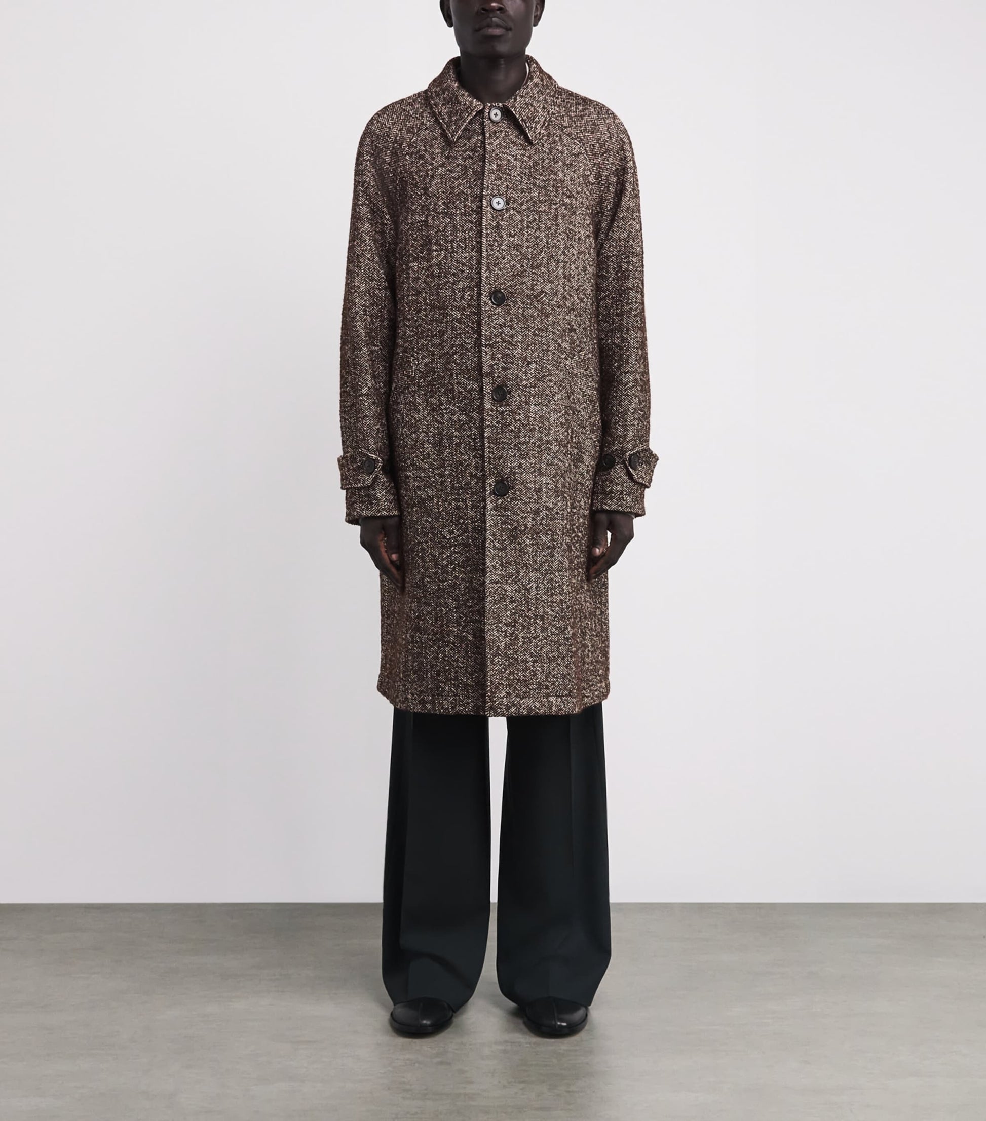 Officine Generale Multi Wool-Blend Herringbone Overcoat