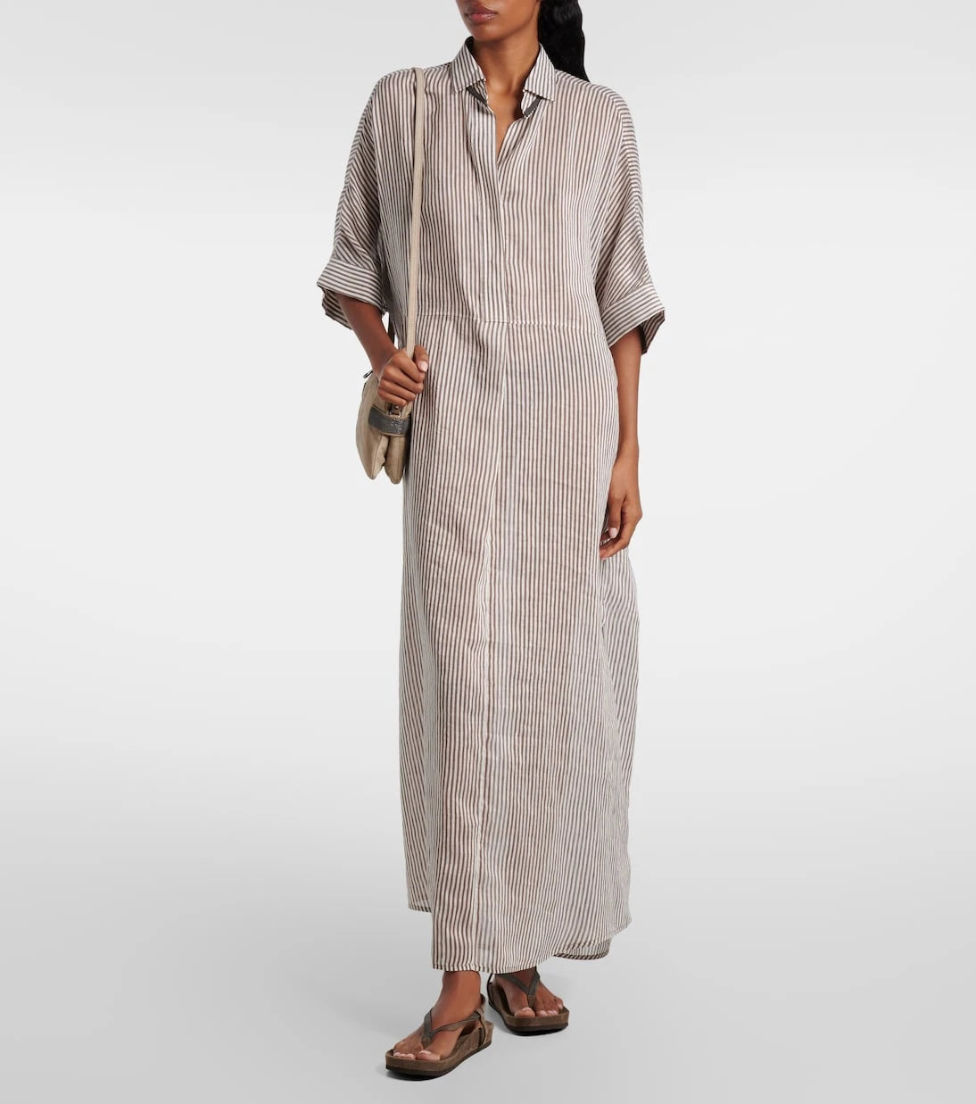 Brunello Cucinelli - Monili suede thong sandals