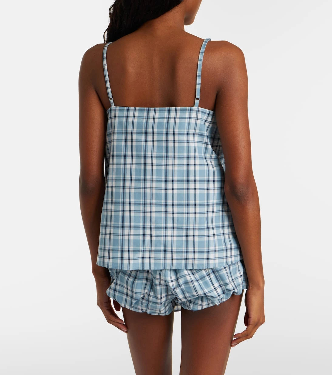 Acne Studios - Bow-detail checked cotton top