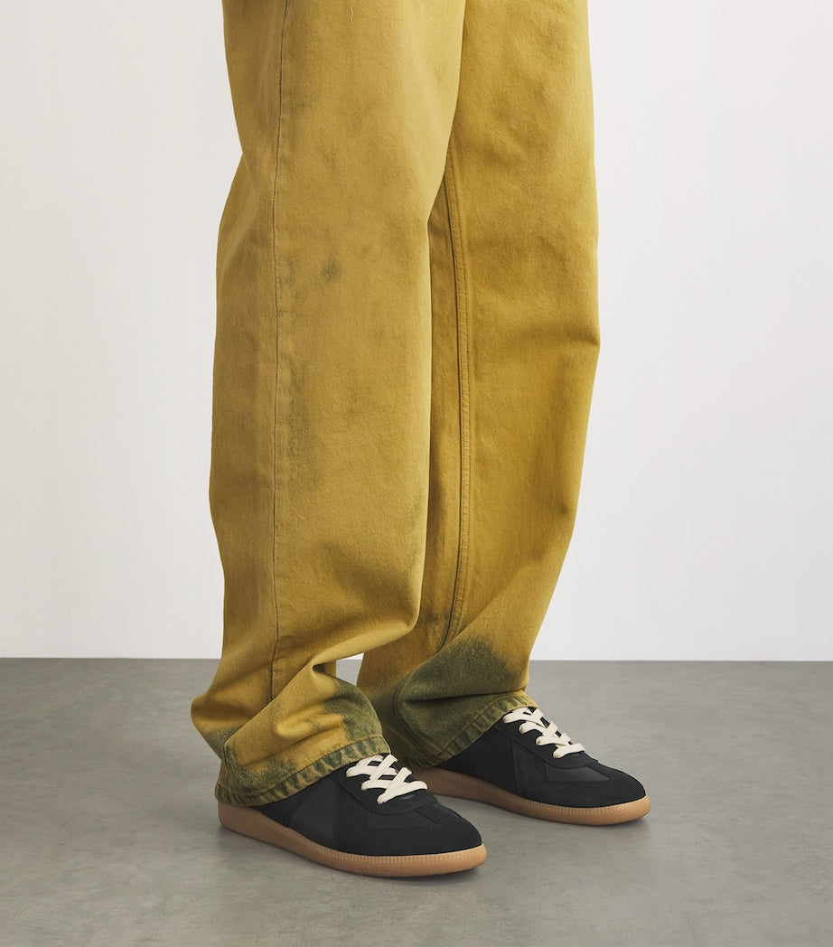 Leather-Suede Replica Sneakers