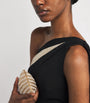 Roland Mouret Black Crystal One-Shoulder Gown