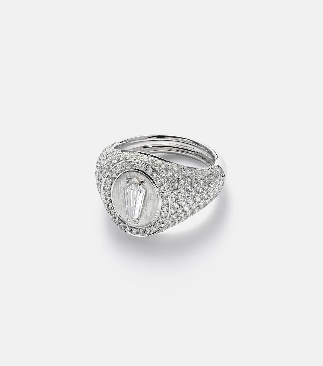 Kamyen - Kite 18kt white gold ring with diamonds