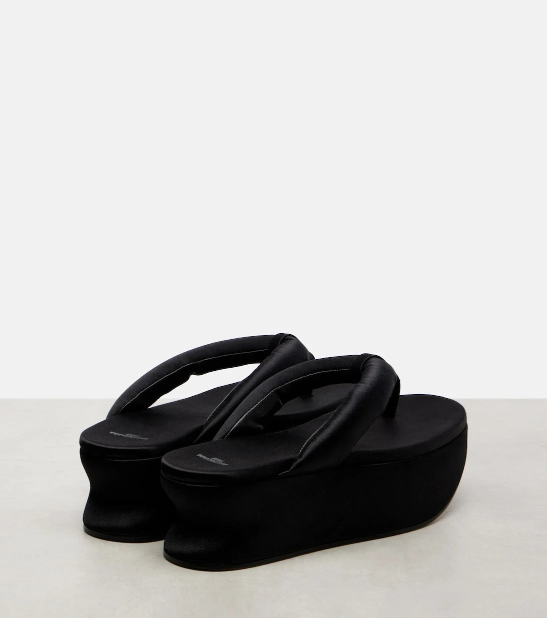 Balenciaga - Gaeta satin wedge thong sandals