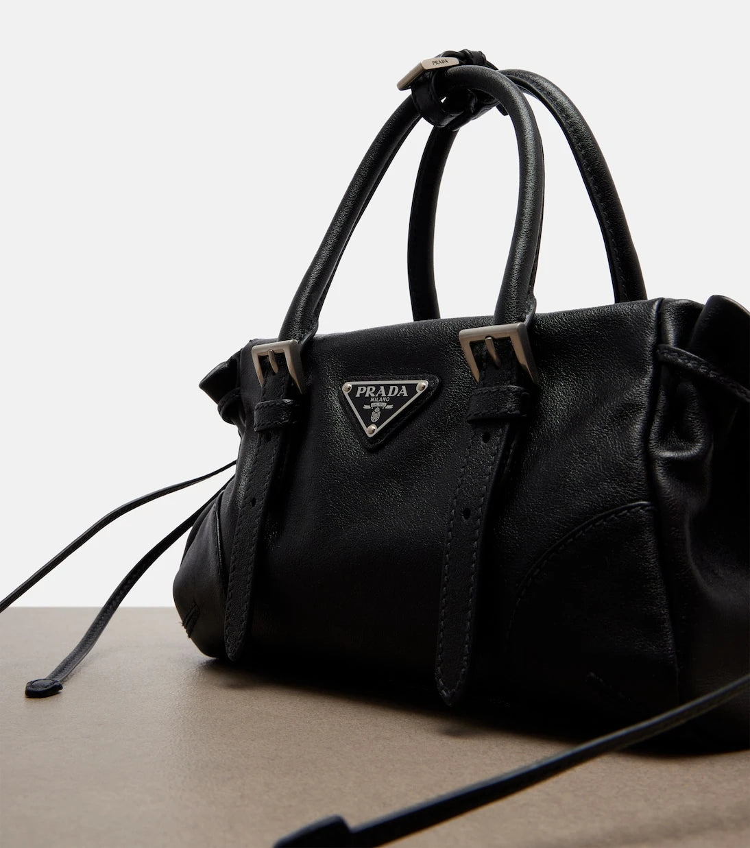 Prada - Prada Bonnie Small leather top-handle bag