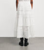 White Cotton Rivoli Maxi Skirt