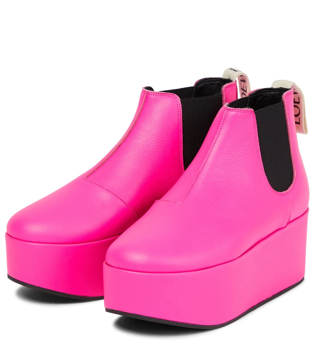 Loewe - Leather platform Chelsea boots