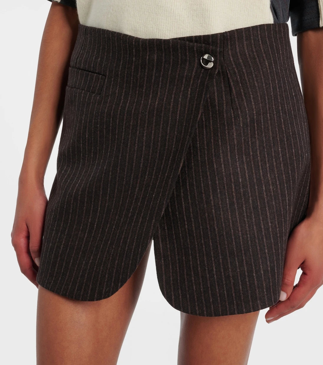 Coperni - Pinstripe wrap skirt