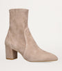 Stuart Weitzman Beige Suede Yuliana Ankle Boots 60