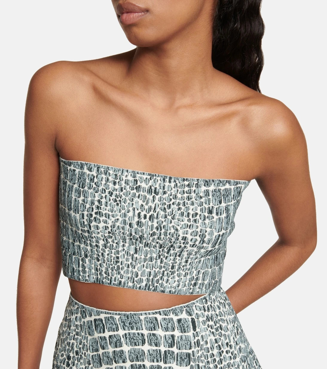 Alaïa - Croc-effect bandeau top