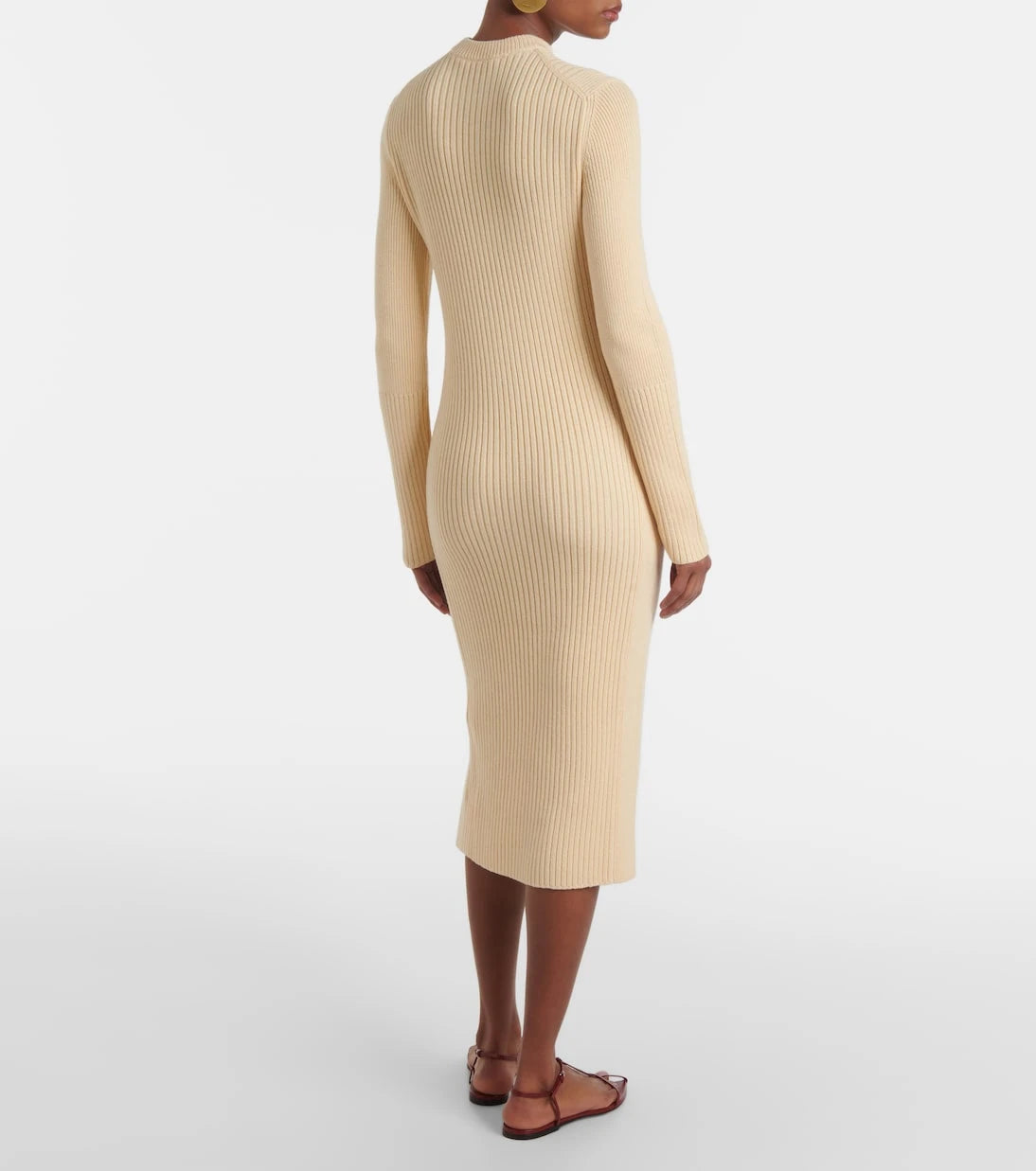 Jil Sander - Wool and cotton midi dress