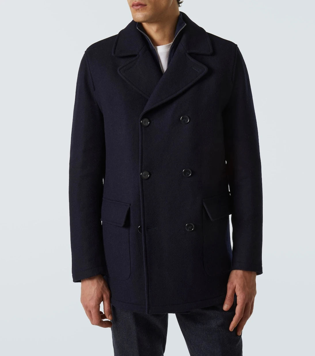 Thom Sweeney - معطف بحاري بقصة صدر مزدوجة