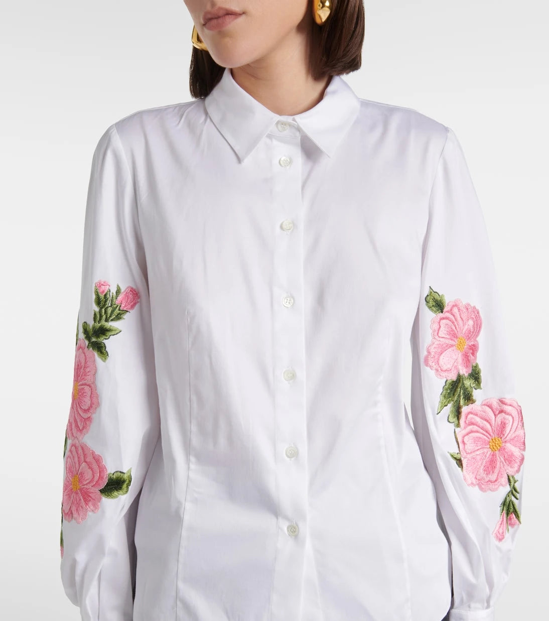 Carolina Herrera - Floral cotton-blend shirt