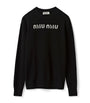 Black Cashmere Logo Sweater
