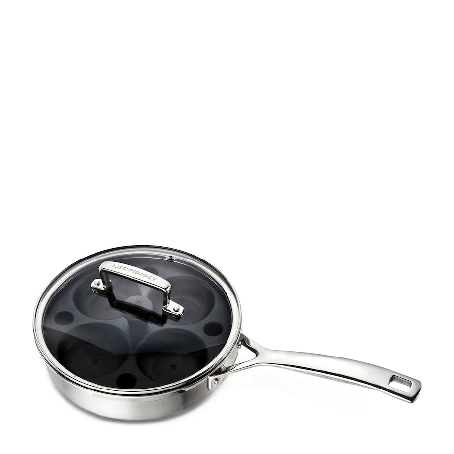 3-Ply Stainless Steel Sauté Pan with Poaching Insert (20cm)