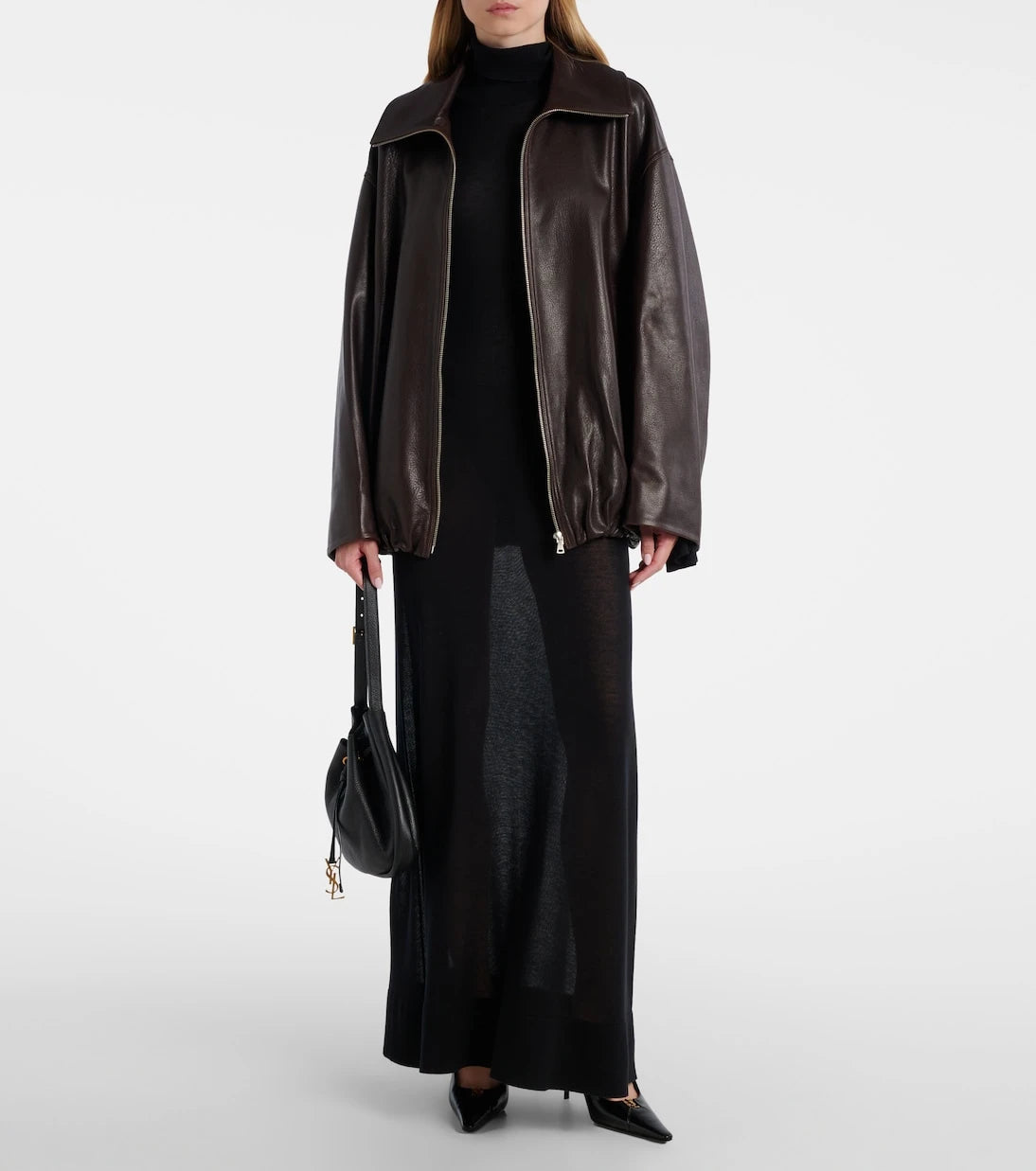 Nour Hammour - Elisse leather bomber jacket
