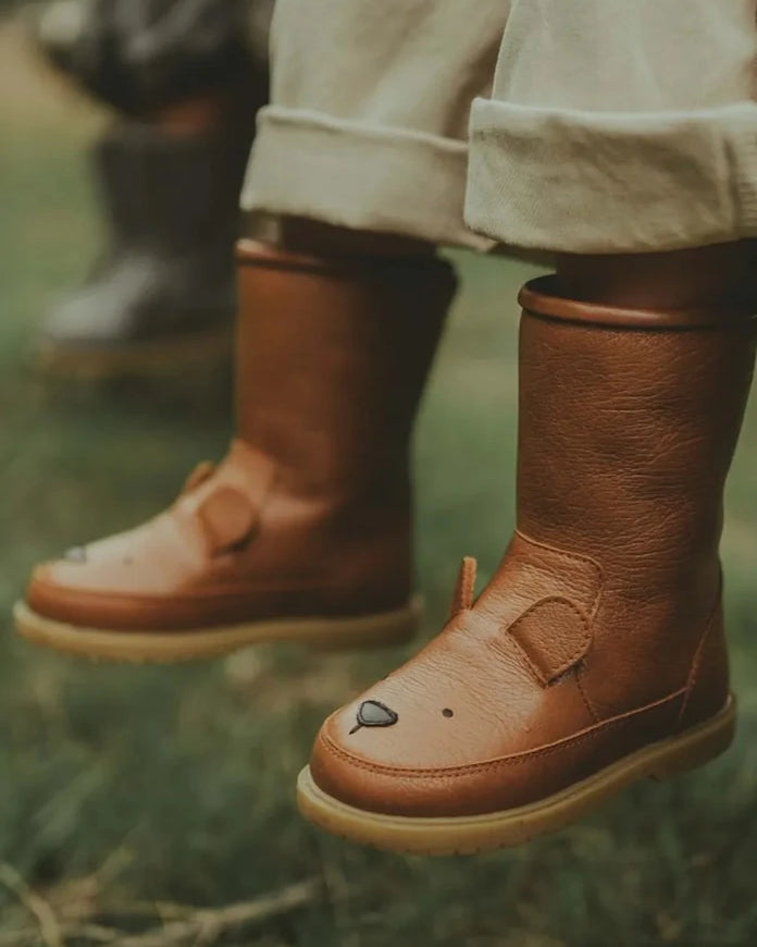Детски кожени зимни обувки Donsje Wadudu Classic Boots Bear