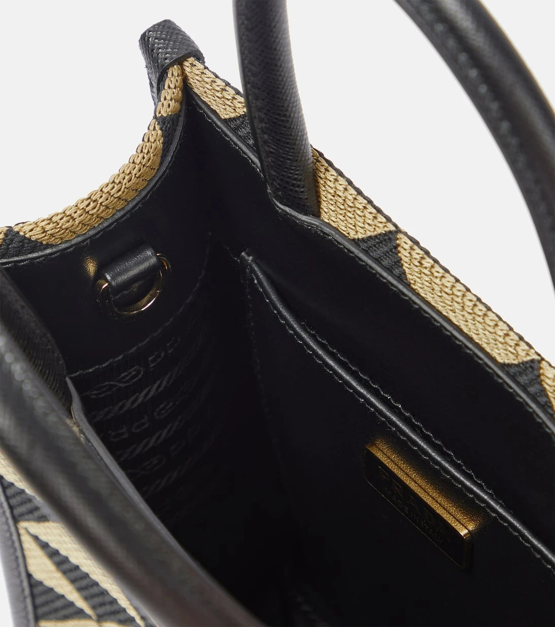 Prada - Mini patterned jacquard tote bag