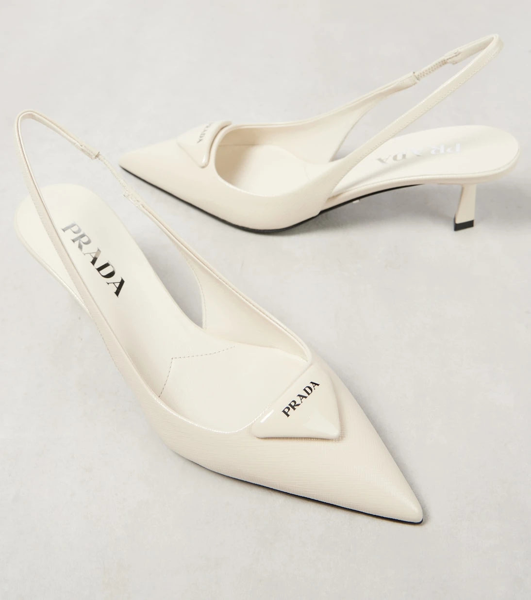 Prada - Patent leather slingback pumps