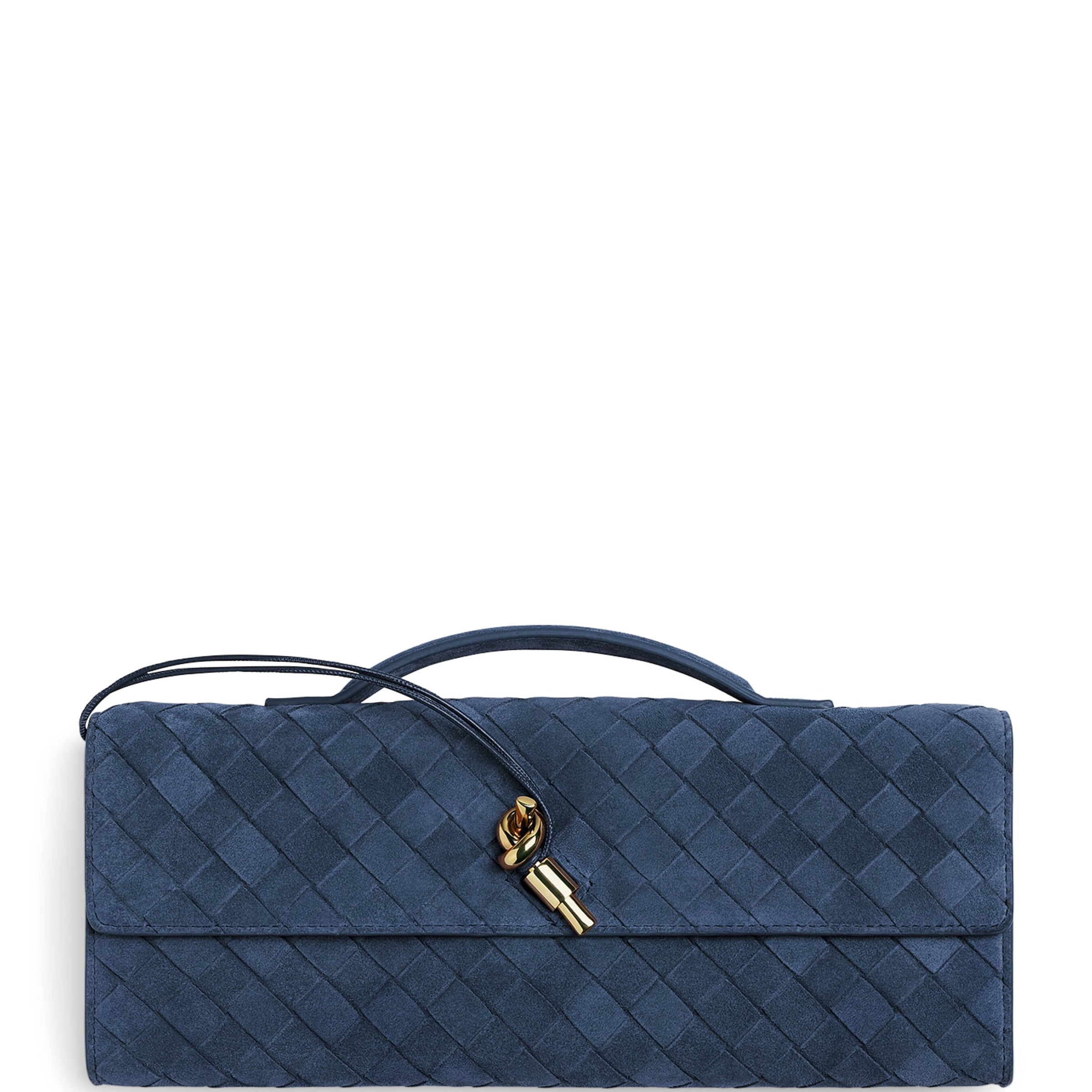 Blue Suede Andiamo Clutch Bag