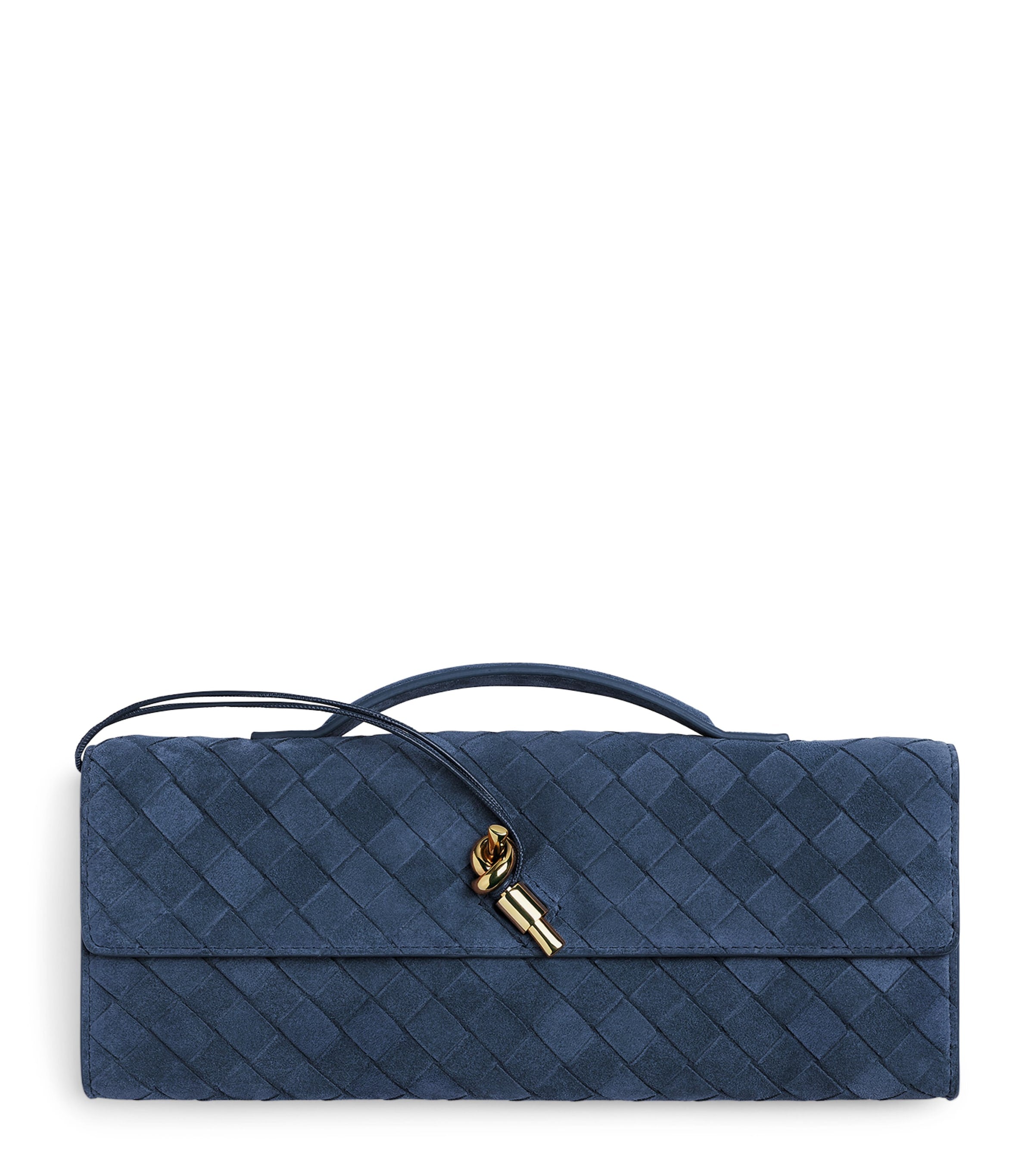 Blue Suede Andiamo Clutch Bag