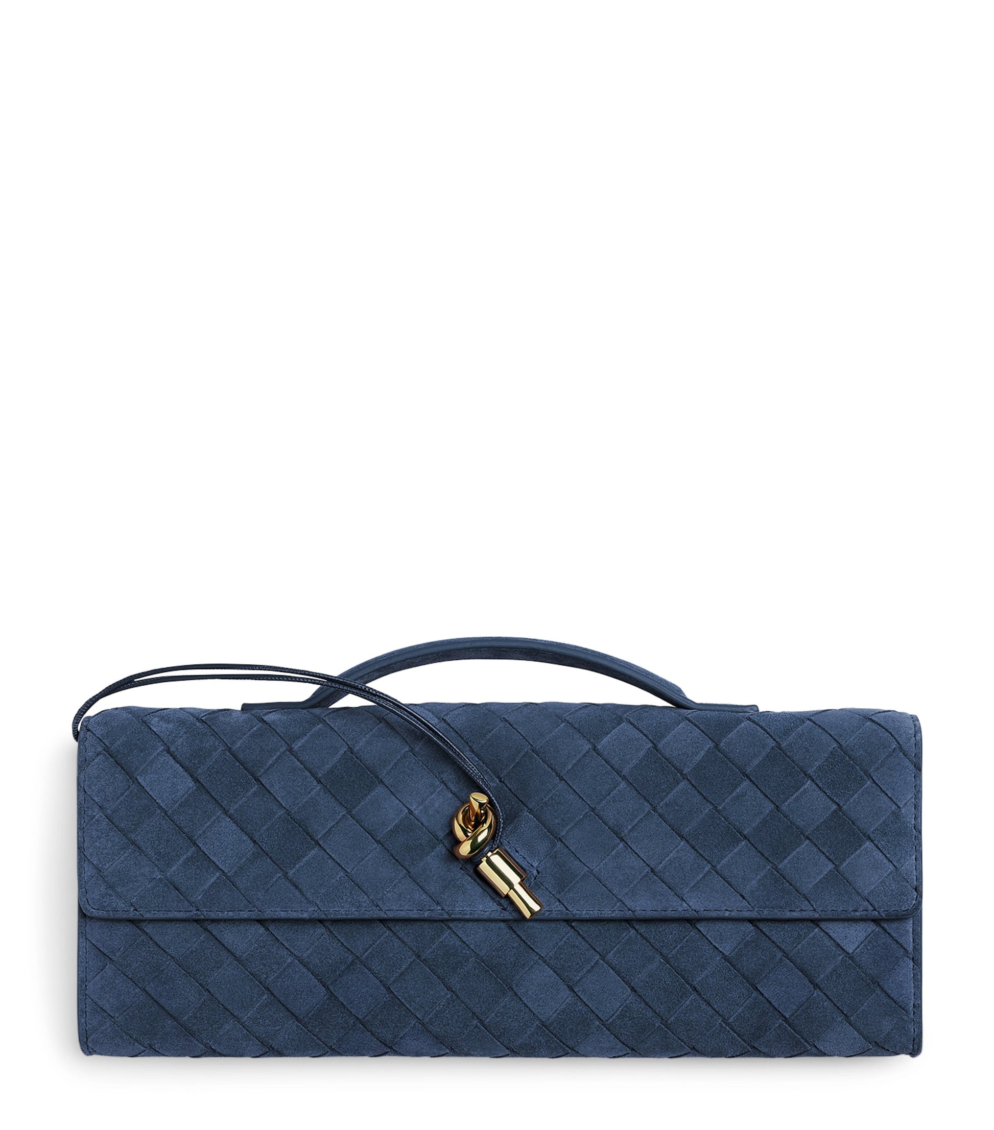 Blue Suede Andiamo Clutch Bag