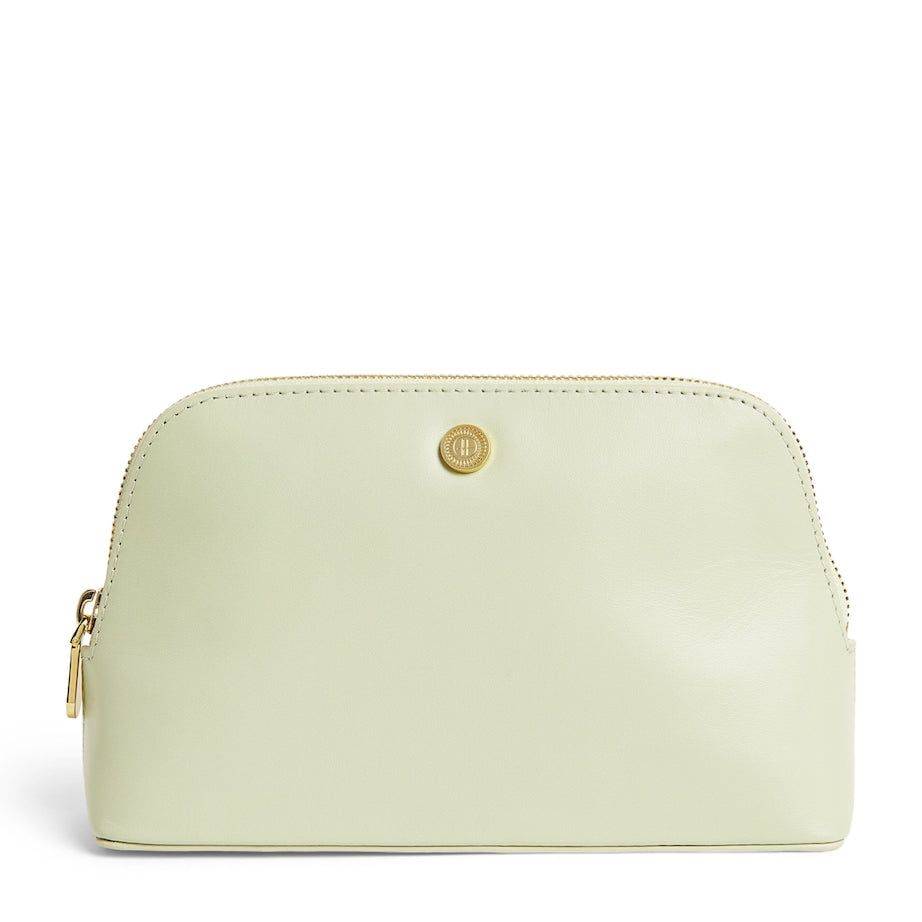 Small Leather Cosmetic Bag GREEN