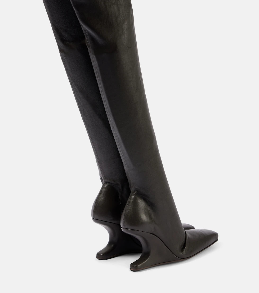 Rick Owens - Cantilever leather over-the-knee boots