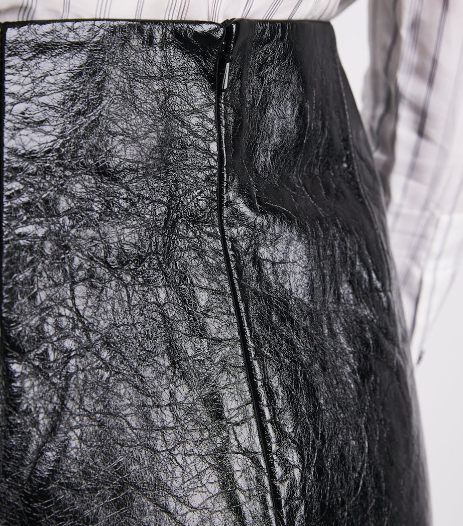 Black Leather Mini Skirt