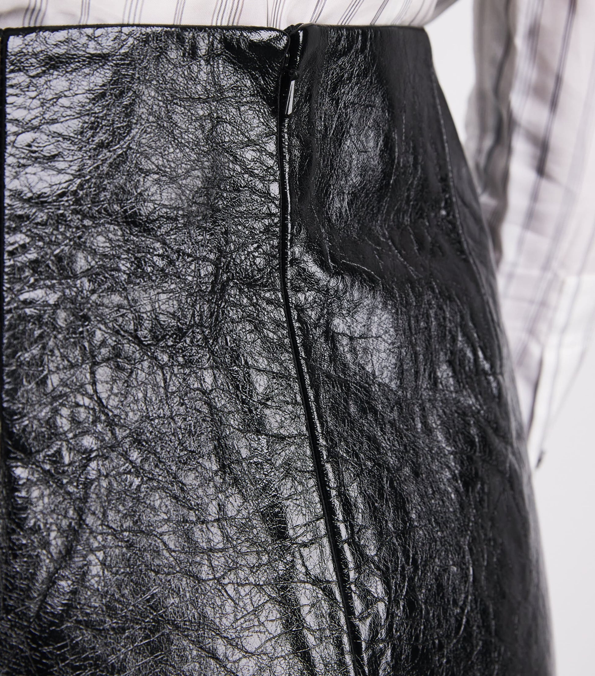 Claudie Pierlot Black Leather Mini Skirt