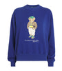 Blue Cotton-Blend Polo Bear Sweatshirt