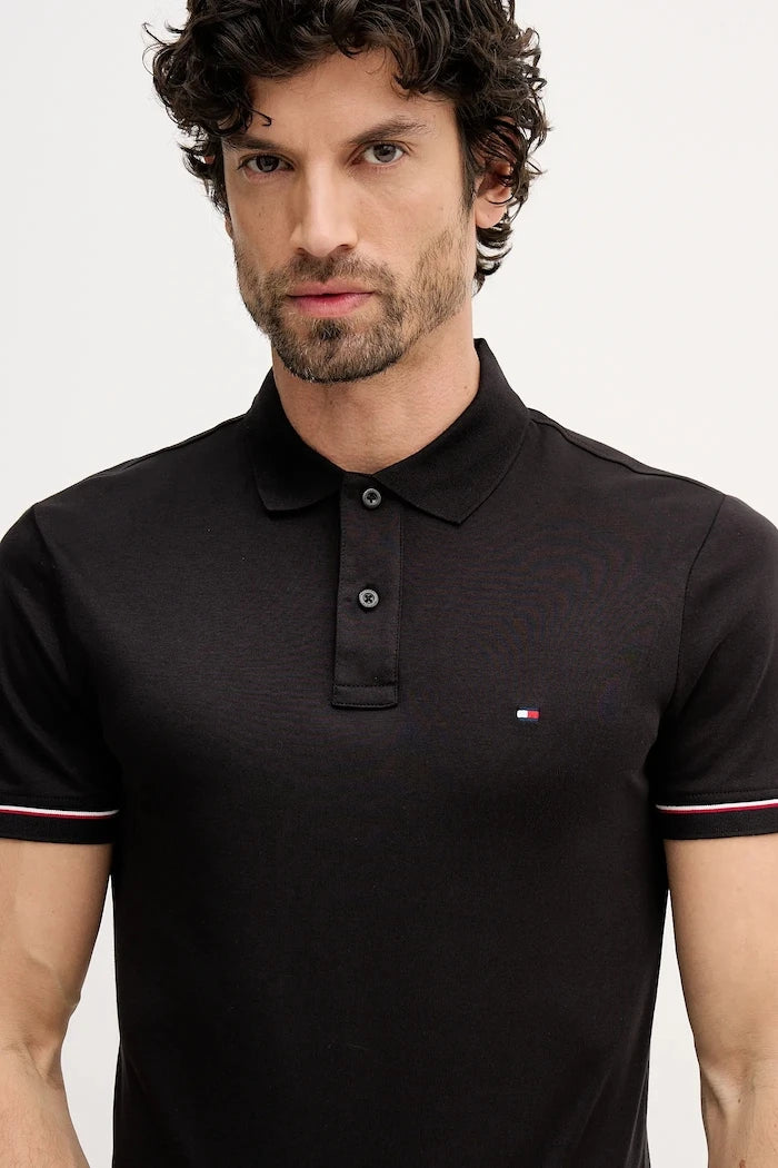 Памучна тениска с яка Tommy Hilfiger